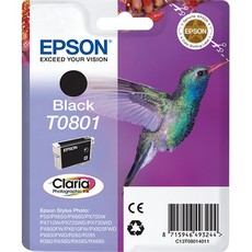 Tinte Epson T0801 org. schwarzKolibri