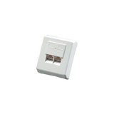 LAN RJ45 Dose Kat.6, uP/aP 2-fach